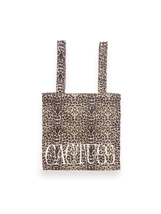 CAC原创设计品牌复古豹纹双肩单肩多用途购物袋帆布袋