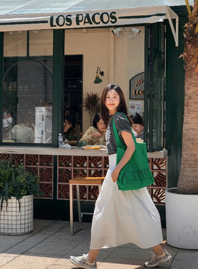 CAC印花大号购物袋帆布袋大容量包包托特包