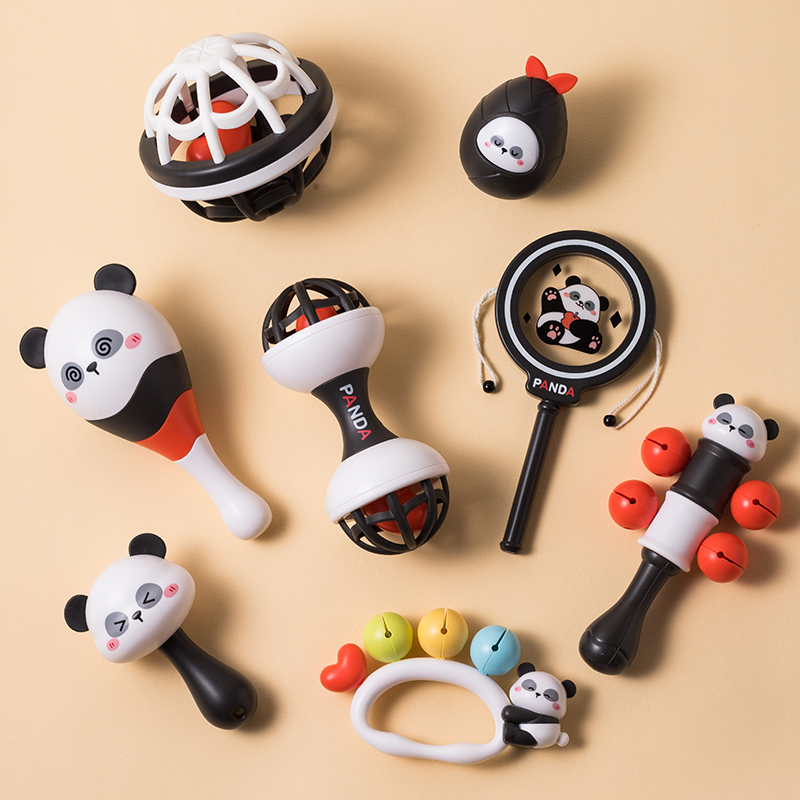 拨浪鼓婴儿玩具宝宝新生儿手摇鼓摇铃抓握训练益智早教可啃咬0岁1