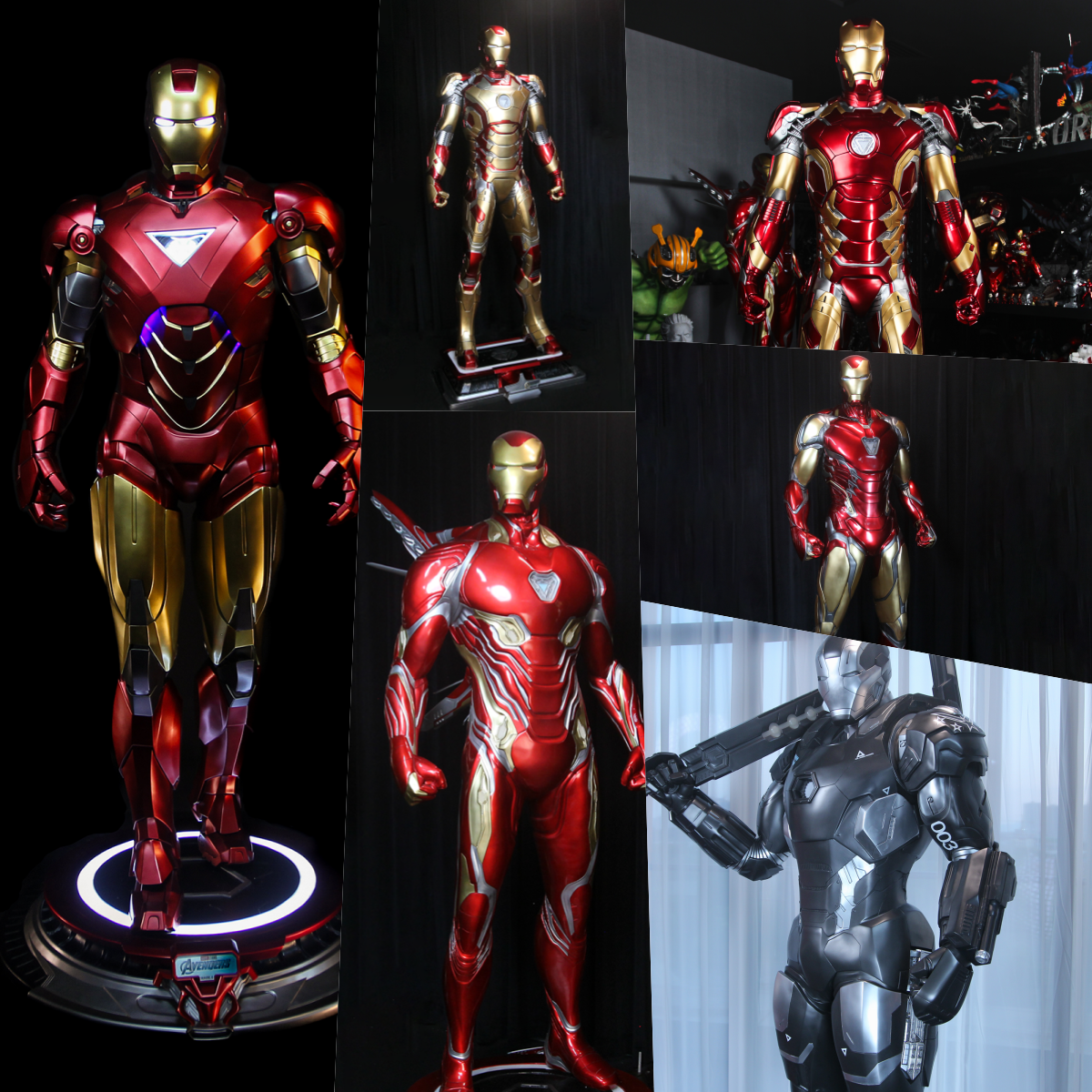 现货预定卡 1/1钢铁侠全身像Mark合集手办雕像（不包邮）