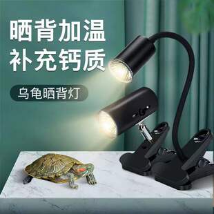 乌龟晒背灯全光谱太阳灯uvb龟缸专用灯uva加热灯泡爬宠照背晒龟灯