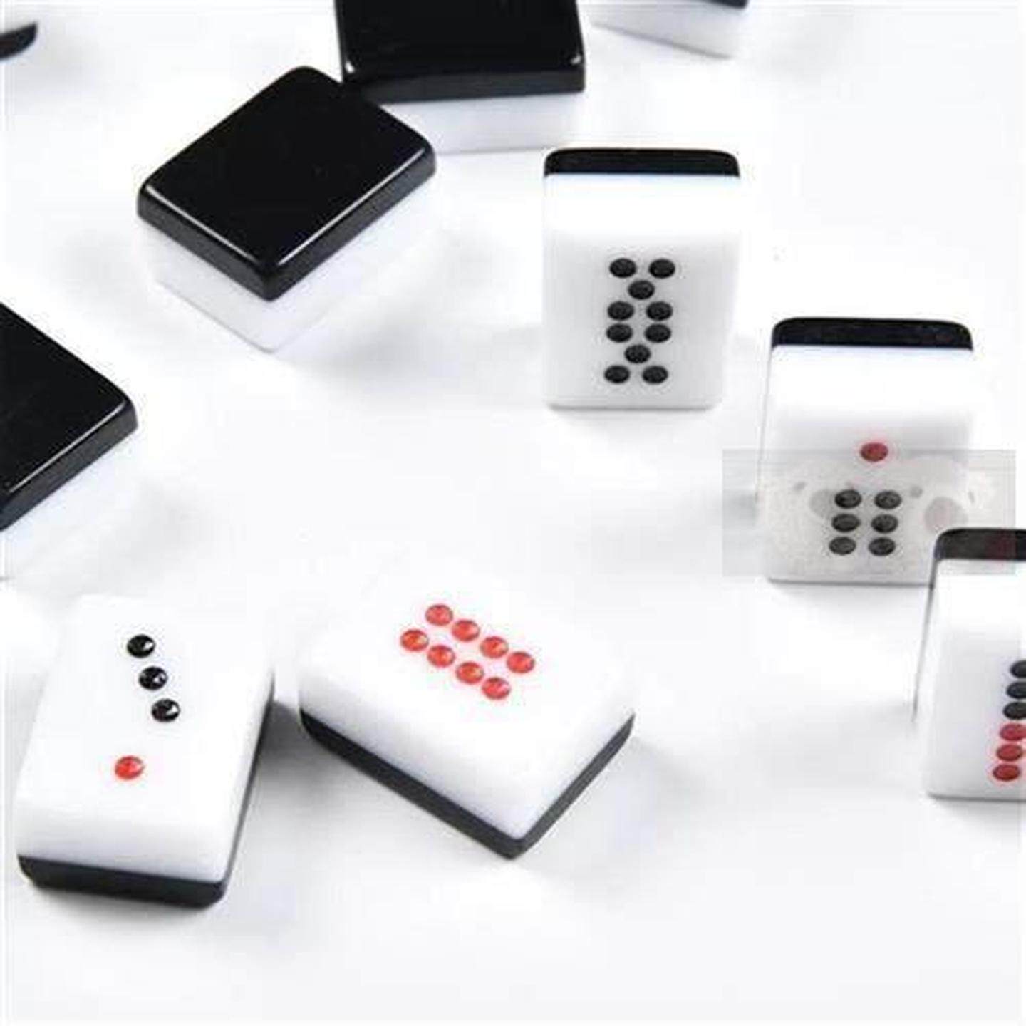 包邮黑白小牌九天九骨牌亚克力麻将牌九顶牛大理石玻璃钢包邮【3