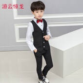 新款 童装 礼服马甲套装 条纹儿童春装 2020年春季 男童西装