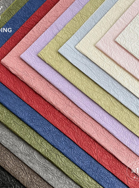 LA朴町 高级石纹纸鲜花束手工DIY多彩皱纹褶皱包花纸花店花艺资材