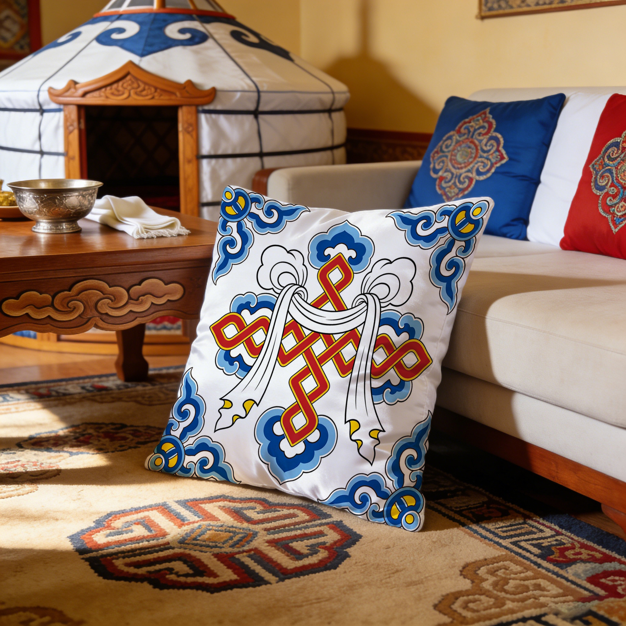 蒙古藏式民族风藏族民宿棉麻抱枕酒吧饭店坐垫靠背床头靠垫可拆洗
