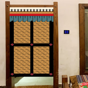 民族西藏藏式门帘2024高级感厨房隔断帘玄关卫生间客厅卧室短帘