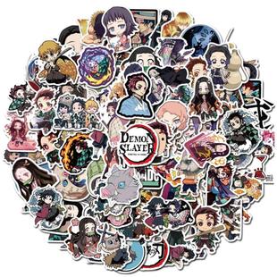 50/100Pcs Anime Sticker Demon Slayer Sticker Waterproof PVC