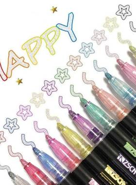 12 Color Double Line Outline Art Pen Marker Pen DIY Graffiti