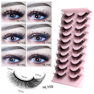 10 Pairs Eyelashes Lashes Natural Wispy Fluffy Fake Eyelashe