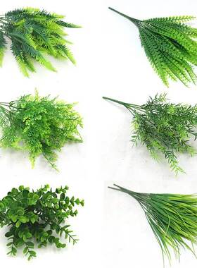 Many decorative artificial shrubs artificial plants ferns ar