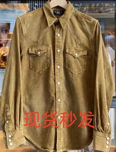 单排扣长袖 秋冬季 美式 复刻现货新款 衬衫 灯芯绒修身 风格 非RRL男装