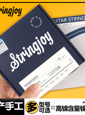 美产Stringjoy手工电吉他弦镀镍合金琴弦一套6根7根装吉它弦09 10