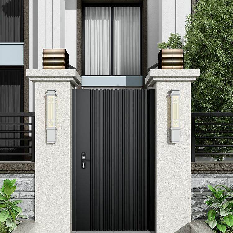 铝合金别墅庭院门院子栅栏花园门不锈钢铁艺单双开子母户外大门