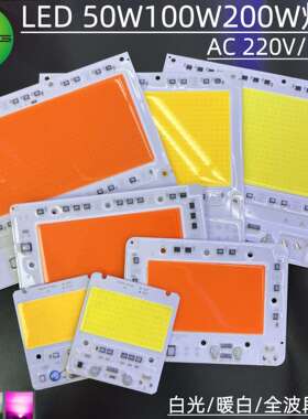 AC110V220V投光灯 光引擎光源免驱动光源50W100W150W200W白光暖白