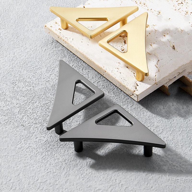 北欧浴室柜拉手家具酒柜橱柜把手三角形铜拉丝灰色洗脸台锌合金,基础建材,小拉手,淘宝优惠券,粉丝福利购,淘宝优惠卷