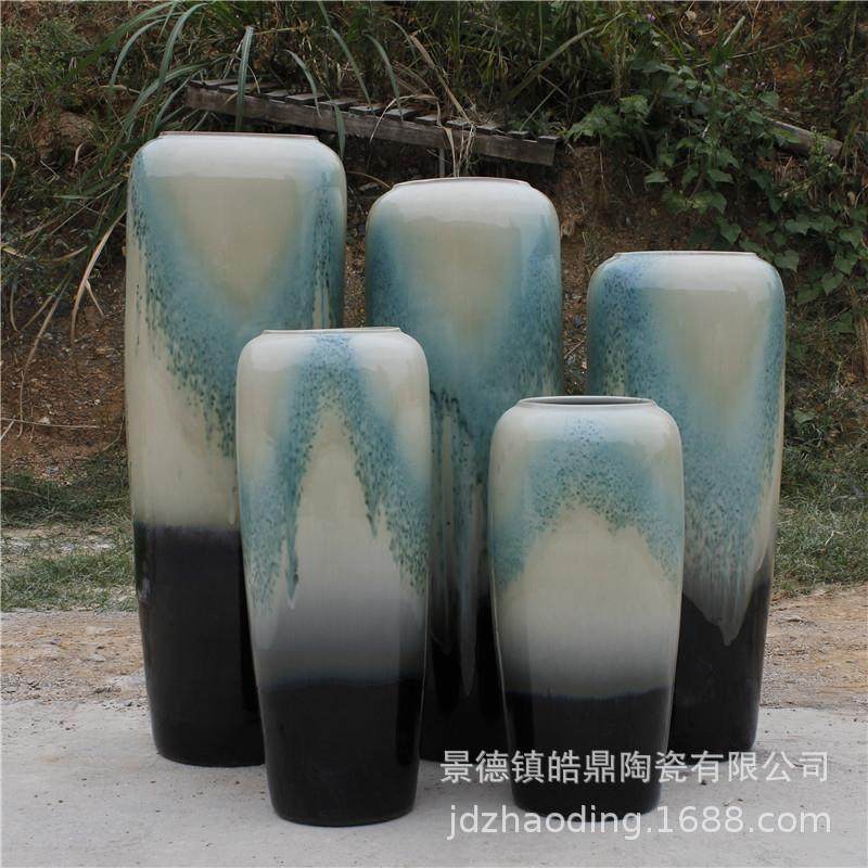 景德镇陶瓷落地花瓶简约现代复古干花器客厅酒店陶罐摆件软装饰品,橡塑材料及制品,工业陶瓷,淘宝优惠券,粉丝福利购,淘宝优惠卷