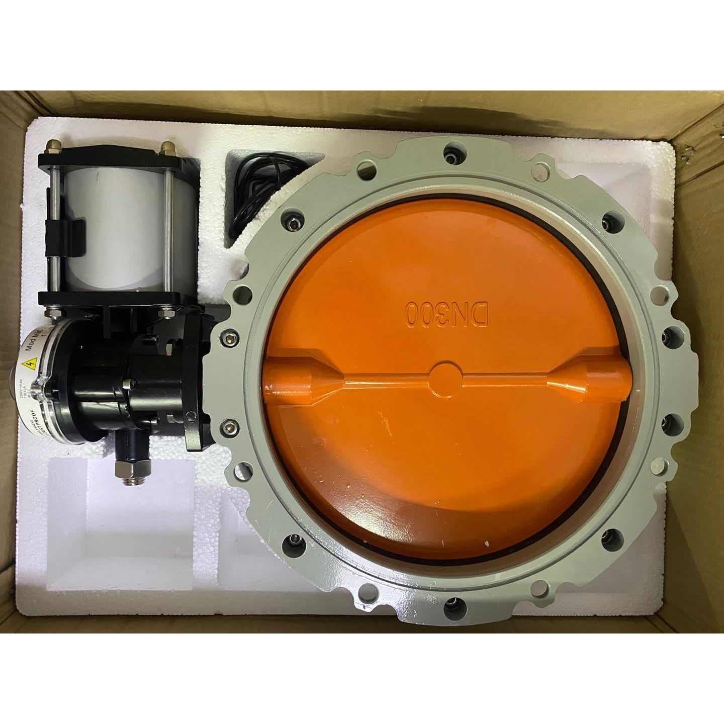 气动粉体蝴蝶阀 水泥专用铝合金粉尘蝶阀 DN100 150 200 250 300