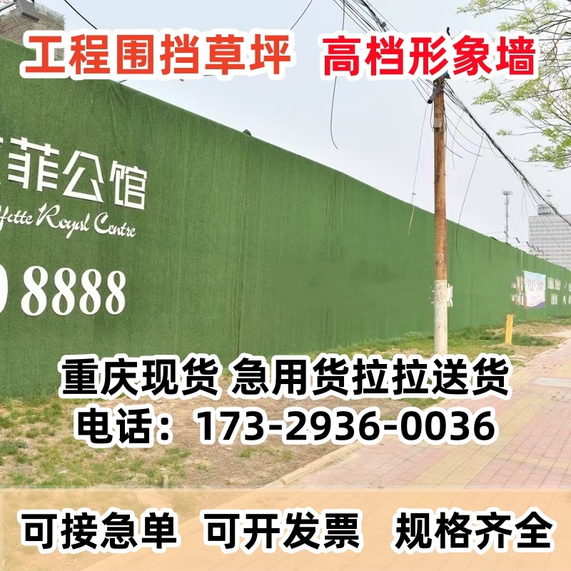 工地围挡仿真草坪市政绿化人工塑料假草皮工程围挡草坪户外形象墙