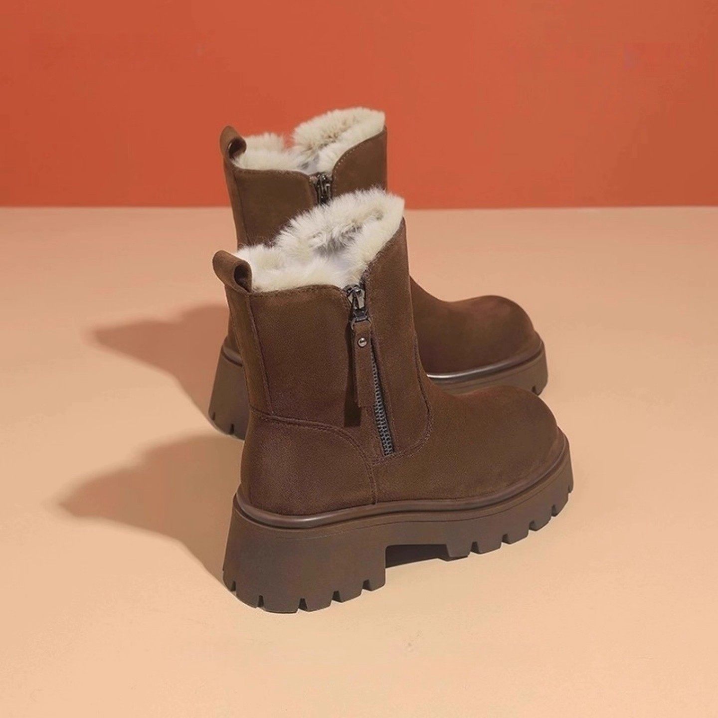 品牌撤柜厚底雪地靴女款冬季加绒加厚短筒棉靴防滑保暖东北大棉鞋,女鞋,时尚雪地靴,淘宝优惠券,粉丝福利购,淘宝优惠卷