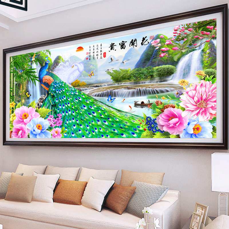 点贴砖石绣2019十字绣钻石画客厅家用新款满钻家和万事兴孔雀开屏|msdalam kategori rumah Fabrik, Cross Alat Jahit dan Aksesori, Cross Stitch Kit - dari Buy2taobao.com untuk memberikan perkhidmatan ejen Taobao profesional membeli