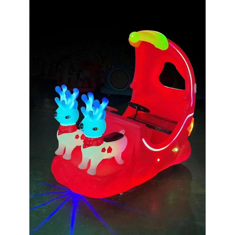 广场游乐车夜市摆摊儿童碰碰车新款发光双人亲子电动卡丁车越野车