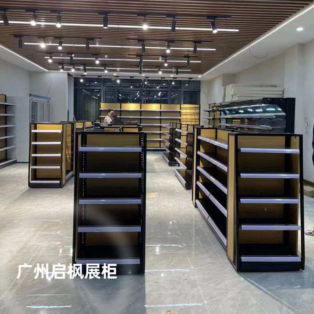 超市便利店母婴店钢木结合货架直播间展示柜展示柜柜台服装架