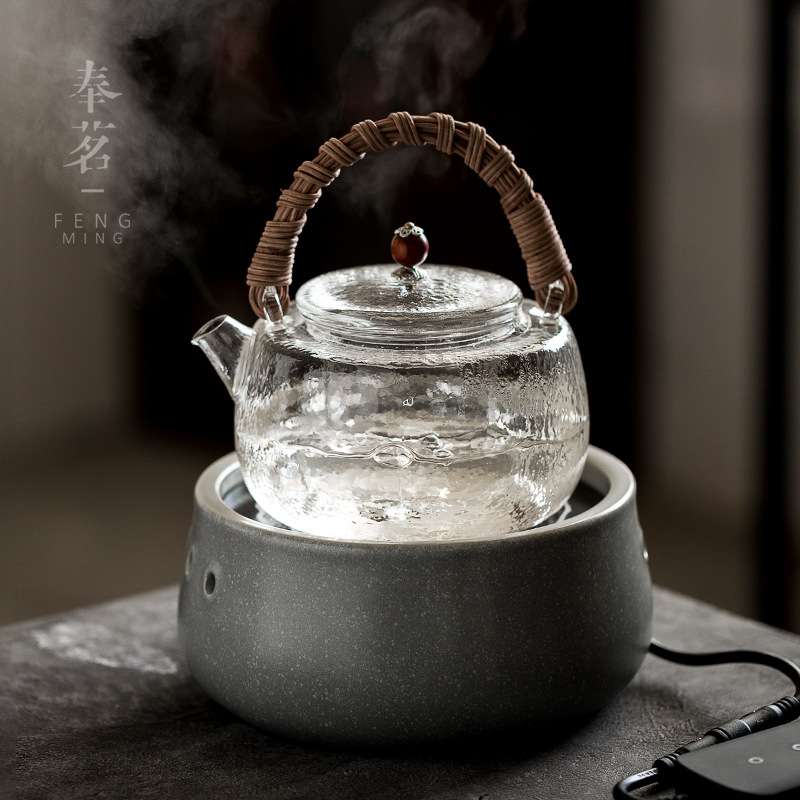 雾烧陶瓷烧水壶煮茶炉玻璃藤编提梁壶电陶炉煮茶器功夫泡茶壶