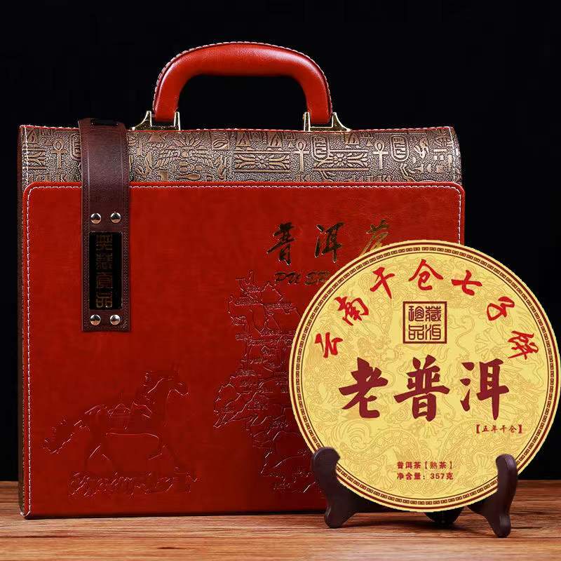 中秋送礼云南勐海熟茶皮质老班章
