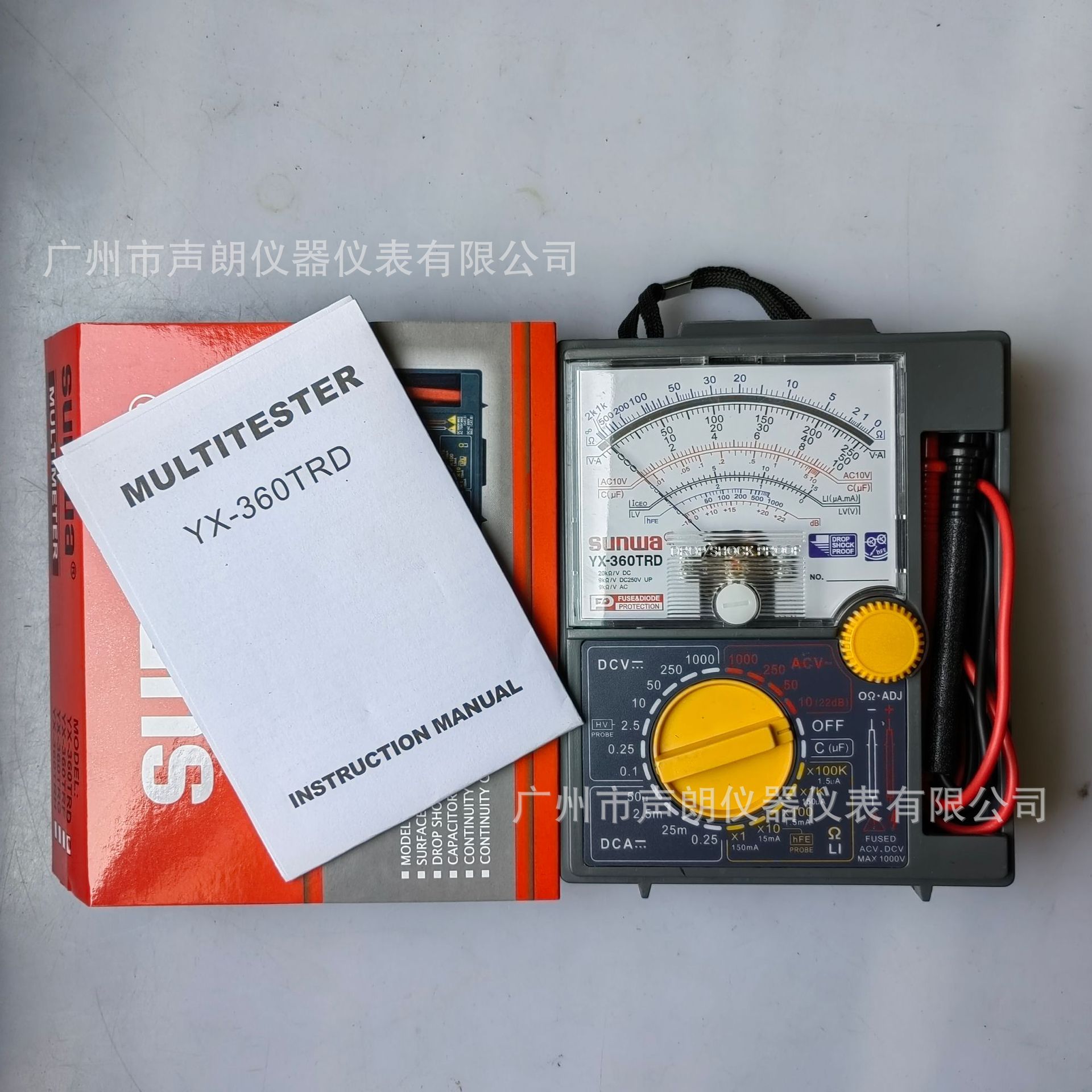 YX360TRD指针式万用表SUNWA外贸出口机械万能表电工教学仪表