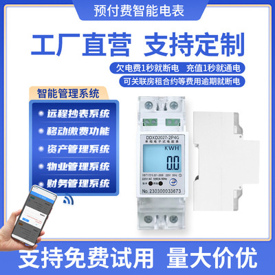 厂家公寓2P单相预付费电表 DDXD2027导轨式4G多功能智能电表