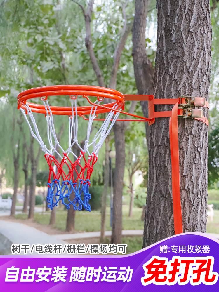 球投篮框篮球架球框壁挂式篮球板框室外投篮球框家用加厚实心篮