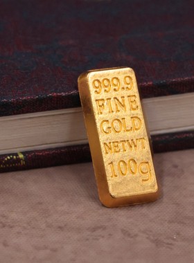 2026合金仿真金色实心金条砖摆件创意喜庆新年乔迁道具装饰品小摆