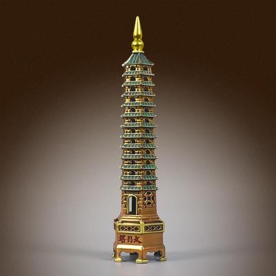 2025纯铜文昌塔摆件十三层黄铜13层的办公室书桌书房客厅非九层工