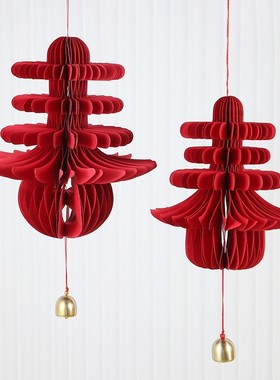 2026新年装饰用品元旦壁挂灯笼中式蛇年客厅场景布置春节装饰挂件