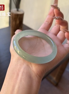 2026厂家天然东陵玉翡翠色绿色手镯圆条扁条玉镯金丝玉手镯礼品