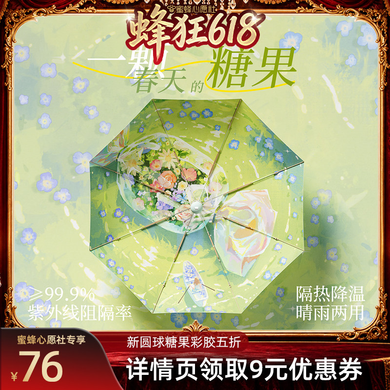 【3号付尾款】左都超强防晒太阳伞防紫外线女小巧便携晴雨伞
