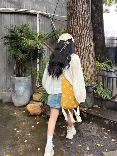 超重工！复古小众流苏斜挎包包女2025夏季新款学生大容量单肩包潮