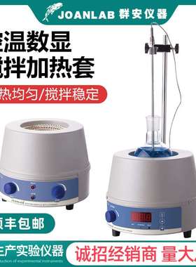 JOANLAB 实验室加热套恒温磁力搅拌器数显调温电热套500ml/1000ml