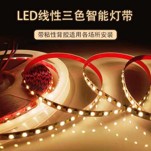 DC24V2835-192灯LED灯带双色三色低压智能无极调光调色线条灯光源