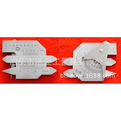 HJC-45B型焊接检验尺双滑槽 焊接规 焊缝尺焊接测量尺量角规