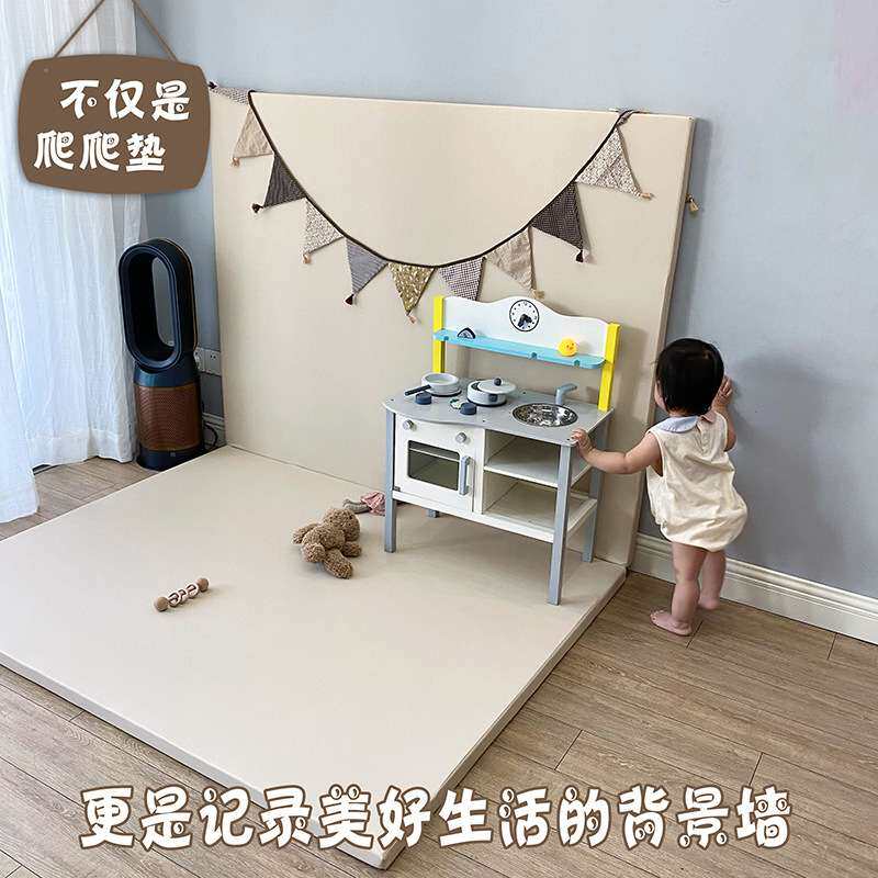 爬行垫4CM婴儿爬爬垫无缝XPE地垫童模星球摄影背景垫收纳摄影道具