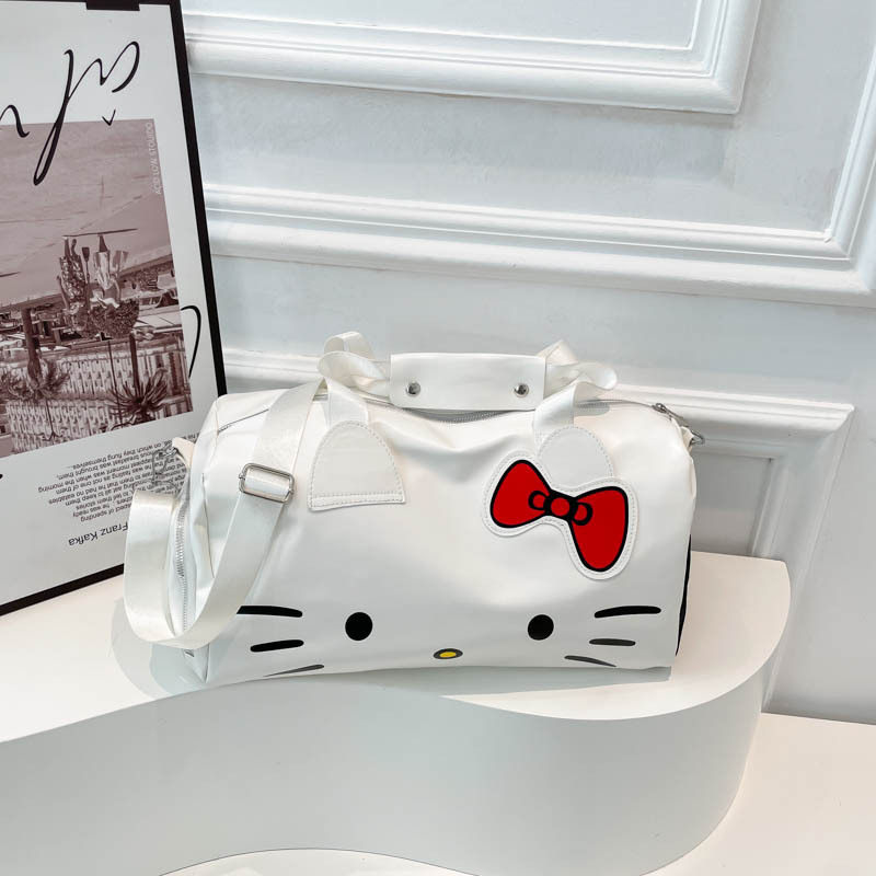 HelloKitty卡通可爱大包包单肩蝴蝶结凯蒂猫手提健身包斜挎旅行包