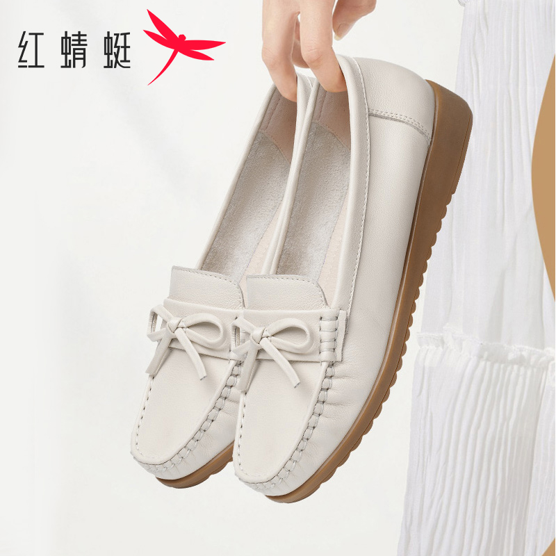 红蜻蜓女鞋浅口软底妈妈鞋