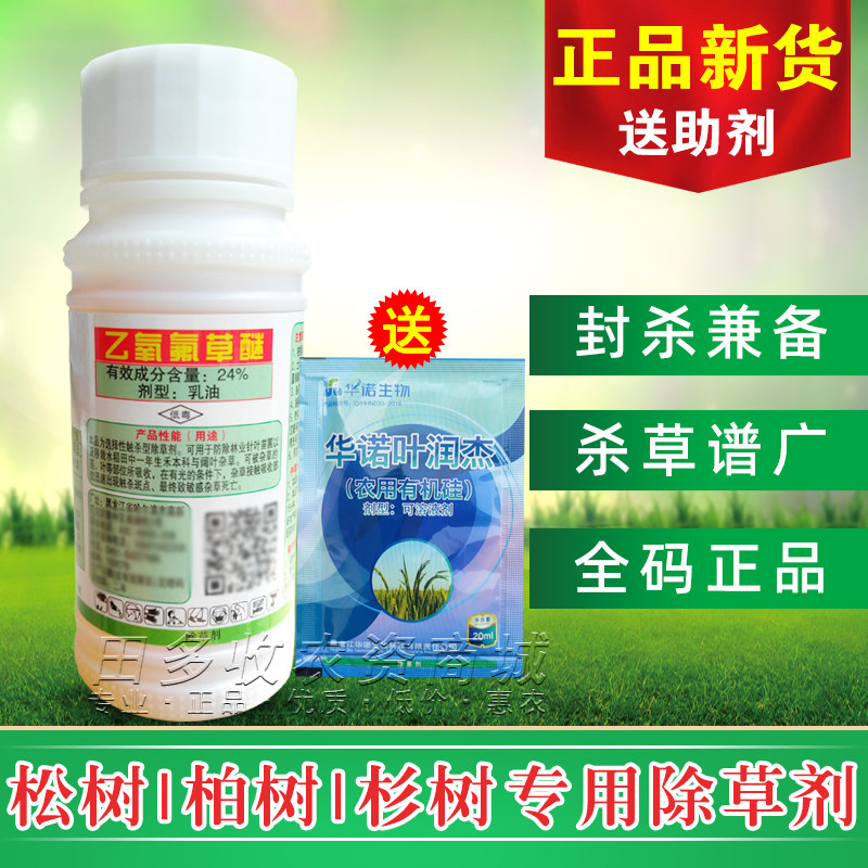 林用惠尔24乙氧氟草醚杉木油松苗圃云杉白皮松树地封闭苗后除草剂