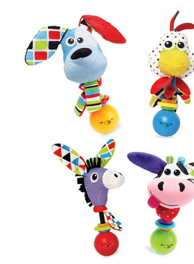 幼奇多Yookidoo动物音乐手摇铃宝宝抓握训练床铃安抚新生婴儿玩具