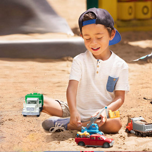 Driven儿童玩具工程车仿真模型男孩小汽车小车挖掘机工程车礼物