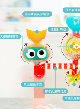 【原装进口】yookidoo幼奇多儿童洗澡戏水玩具吸盘宝宝玩水套装