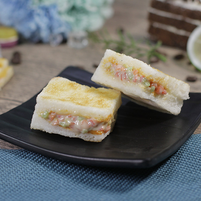 店长推荐仿真食品模型三明治土司汉堡西餐点心小吃假食物道具摆件