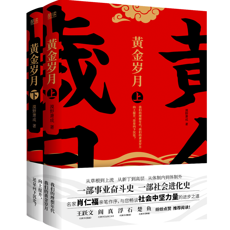 现货】黄金岁月上下册官场小说名家肖仁福亲笔作序，与读者畅谈社会中坚力量的进步之道先锋