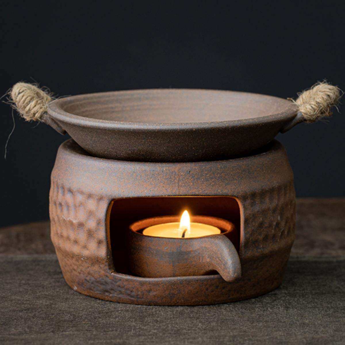 叶屿 老岩泥圆灶烤茶炉烤茶碟围炉煮茶器粗陶温茶器炒茶醒茶新款,餐饮具,煮茶炉,淘宝优惠券,粉丝福利购,淘宝优惠卷